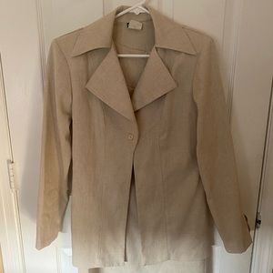 Suit dress with jacket.